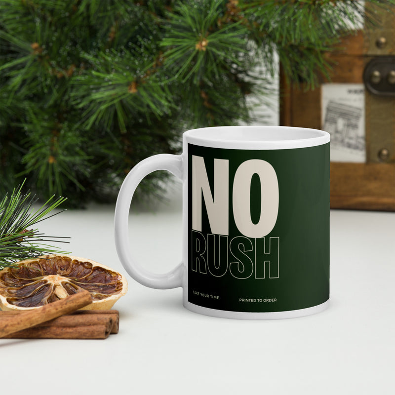 White glossy mug